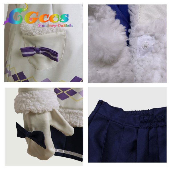 画像4: プロジェクトセカイ カラフルステージ！ feat. 初音ミク　鳳えむ　もこもこスノーコート　コスプレ衣装 (4)