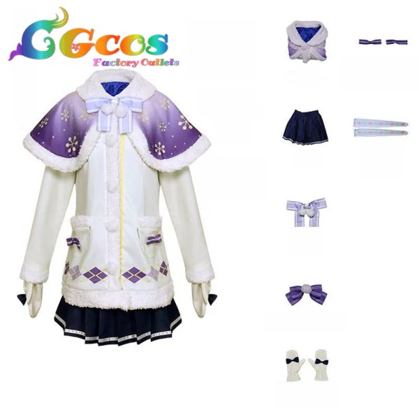 画像5: プロジェクトセカイ カラフルステージ！ feat. 初音ミク　鳳えむ　もこもこスノーコート　コスプレ衣装 (5)