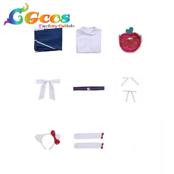 画像4: プロジェクトセカイ カラフルステージ! feat. 初音ミク 初音ミク アップルピクニックコーデ feat.ハローキティ サンリオコラボ コスプレ衣装 (4)