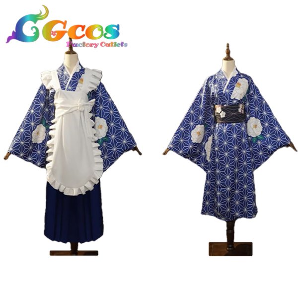 画像2: ぼっち・ざ・ろっく!　山田リョウ　神明の少女　和メイド　コスプレ衣装 (2)