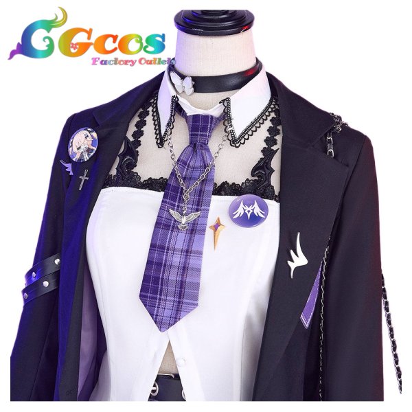 画像8: 原神(げんしん)　フィッシュル（Fischl）　原神カフェ in ソウル　コスプレ衣装 (8)