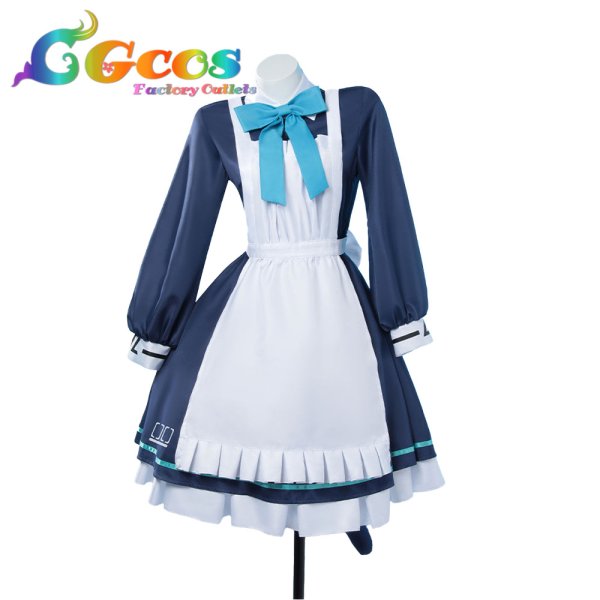 画像1: ブルーアーカイブ　才羽ミドリ　才羽モモイ　メイド　コスプレ衣装 (1)