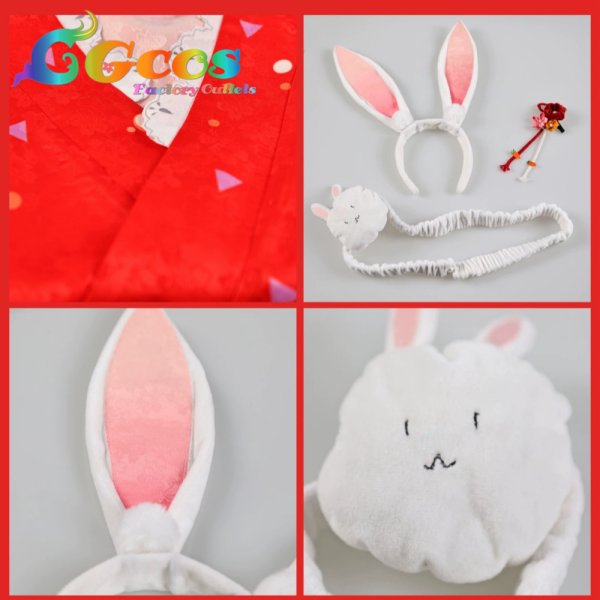 画像5: バーチャルYouTuber VTuber 兎田ぺこら 2020正月 コスプレ衣装 (5)