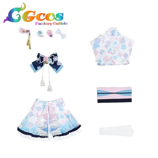 画像4: バーチャルYouTuber　VTuber　天宮こころ　和服　コスプレ衣装 (4)