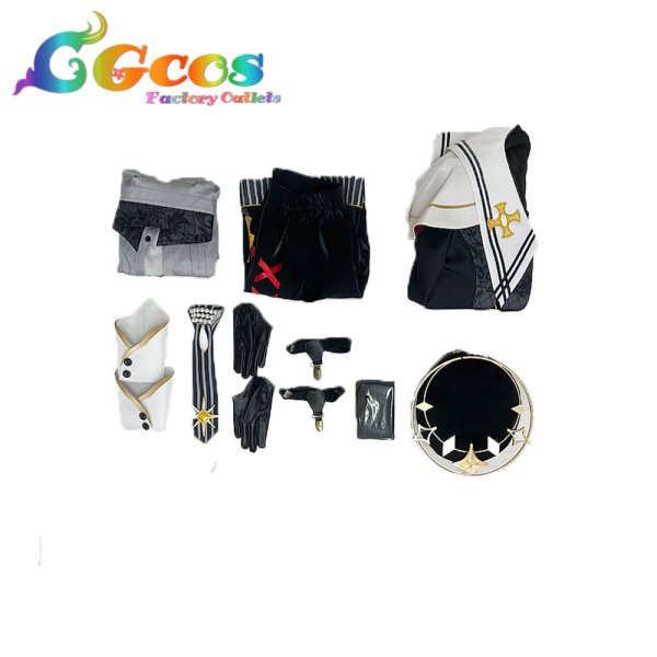 画像10: あんさんぶるスターズ! 仙石忍 真白友也 朱桜司 ユメ 堕天使の晩餐会衣装 コスプレ衣装 (10)