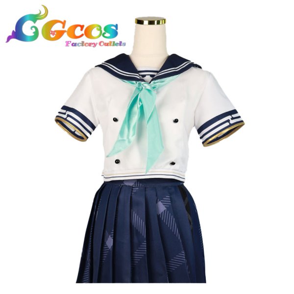 画像1: バーチャルYouTuber　VTuber　風真いろは　セーラー服　コスプレ衣装 (1)