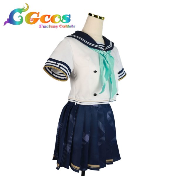 画像2: バーチャルYouTuber　VTuber　風真いろは　セーラー服　コスプレ衣装 (2)