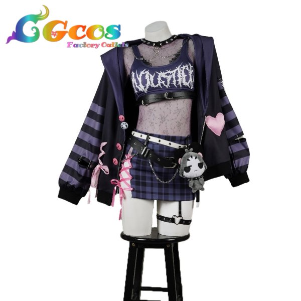 画像1: バーチャルYouTuber　VTuber　ラオーラ・パンテーラ　Gothera　コスプレ衣装 (1)