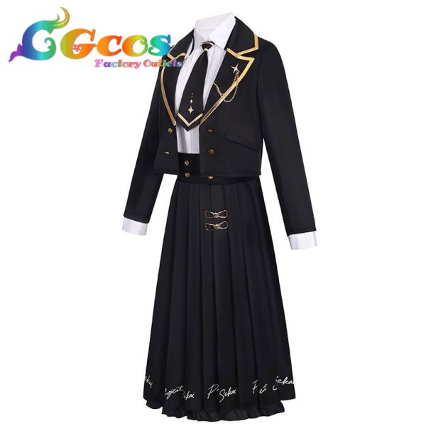 画像2: プロジェクトセカイ カラフルステージ! feat. 初音ミク 東雲絵名 スクール コスプレ衣装 (2)