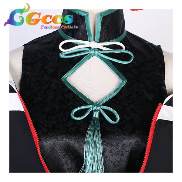 画像3: バーチャルYouTuber VTuber 緑仙 チャイナストリート コスプレ衣装 (3)