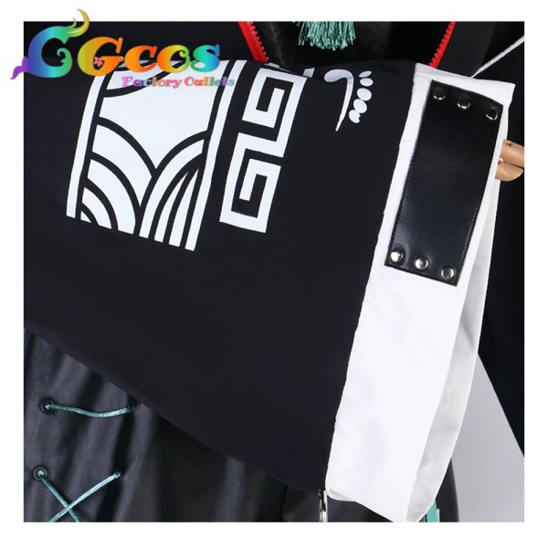 画像4: バーチャルYouTuber VTuber 緑仙 チャイナストリート コスプレ衣装 (4)