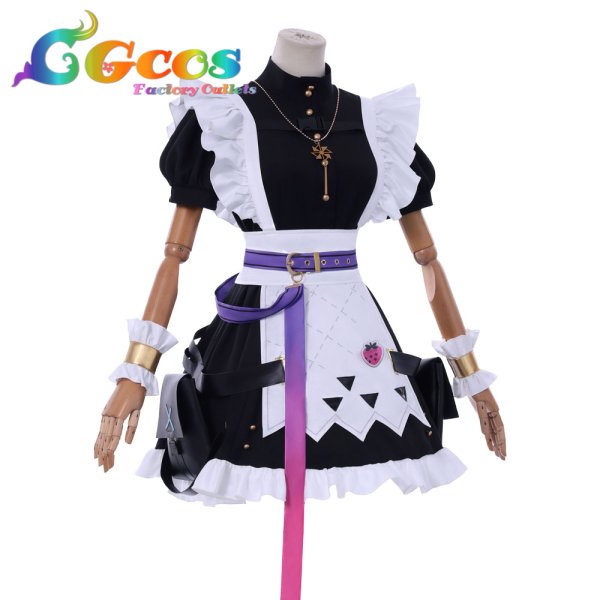 画像2: バーチャルYouTuber VTuber 風楽奏斗 メイド衣装 コスプレ衣装 (2)