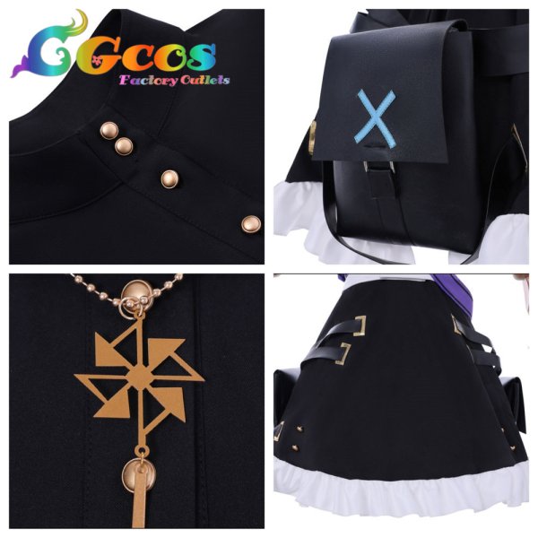 画像5: バーチャルYouTuber VTuber 風楽奏斗 メイド衣装 コスプレ衣装 (5)