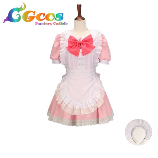 画像1: 魔法少女まどか☆マギカ　鹿目まどか　メイド服　コスプレ衣装 (1)