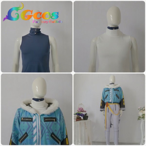 画像4: プロジェクトセカイ カラフルステージ!feat.初音ミク 青柳冬弥 ウィンターキャンプジャケット アウトドアクッキング! コスプレ衣装 (4)