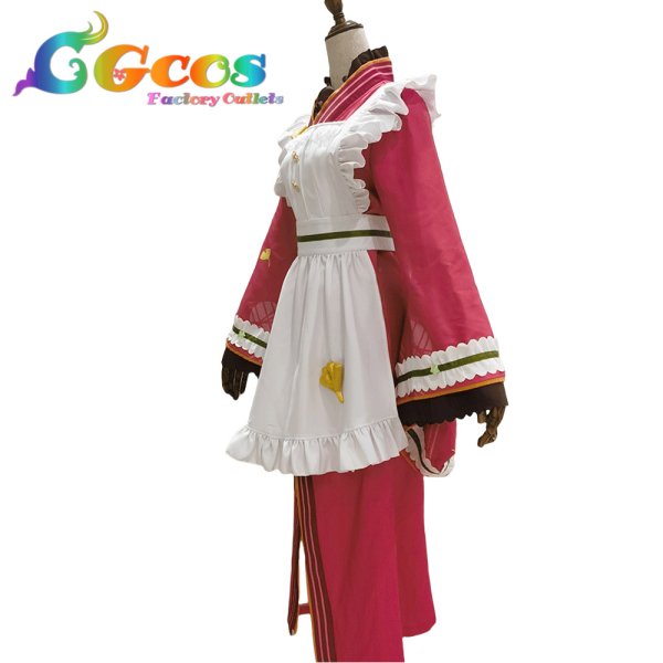 画像2: プロジェクトセカイ カラフルステージ！ feat. 初音ミク　天馬咲希　和風メイド服　コスプレ衣装 (2)