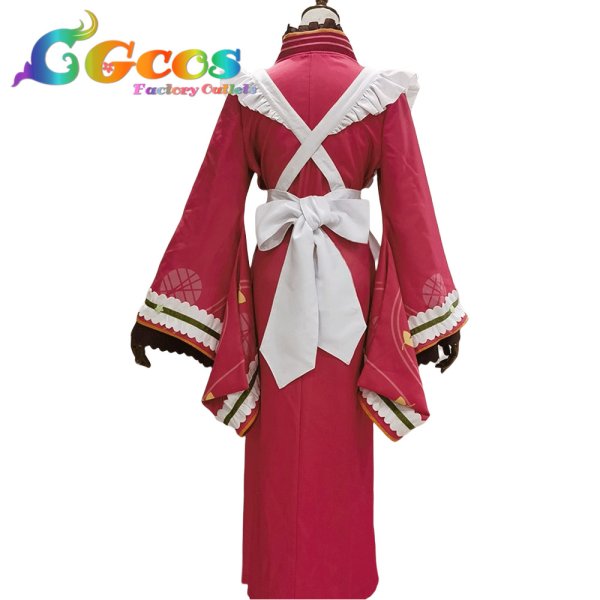 画像3: プロジェクトセカイ カラフルステージ！ feat. 初音ミク　天馬咲希　和風メイド服　コスプレ衣装 (3)