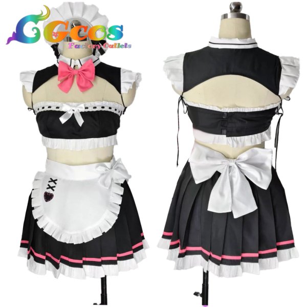 画像2: ブルーアーカイブ　黒舘ハルナ　メイド　コスプレ衣装 (2)