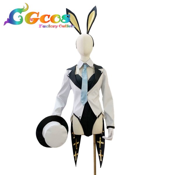 画像1: ブルーアーカイブ　黒崎コユキ　バニーガール　コスプレ衣装 (1)