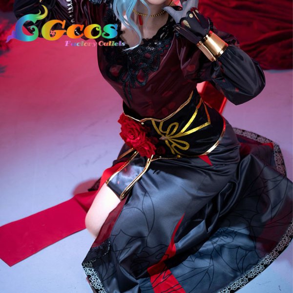 画像3: プロジェクトセカイ カラフルステージ！ feat. 初音ミク　日野森雫　Night rose-queen　糸の花に見とれて　コスプレ衣装 (3)