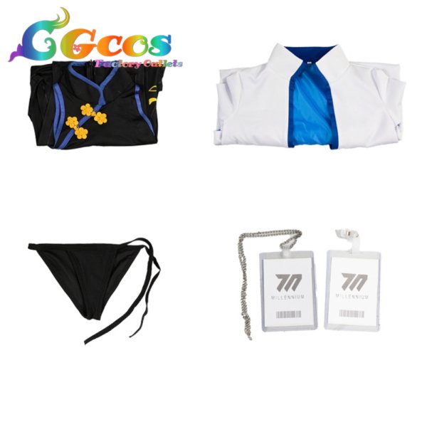 画像4: ブルーアーカイブ　早瀬ユウカ　チャイナドレス　コスプレ衣装 (4)