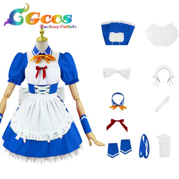 画像5: 新世紀エヴァンゲリオン　式波・アスカ・ラングレー　綾波レイ　メイドVer.　コスプレ衣装 (5)