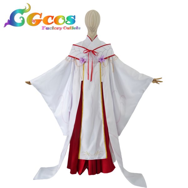 画像1: SummerPockets　鳴瀬しろは　巫女　コスプレ衣装 (1)