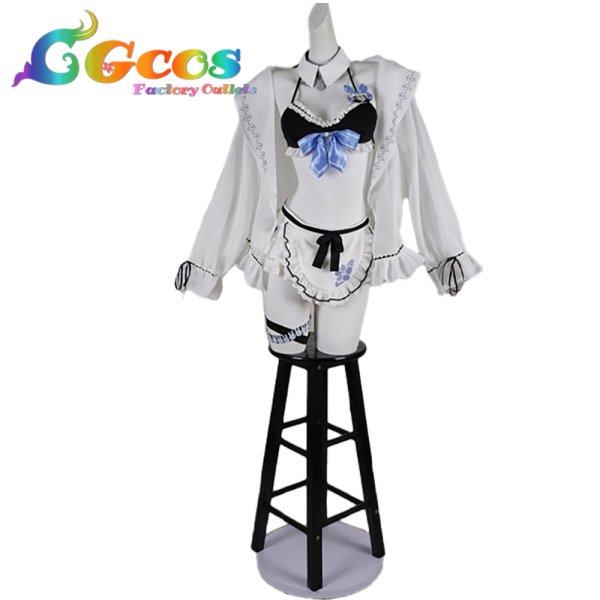 画像1: バーチャルYouTuber　VTuber　兎田ぺこら　ホロナツパラダイス　コスプレ衣装 (1)