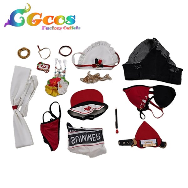 画像6: バーチャルYouTuber　VTuber　宝鐘マリン　ホロナツパラダイス　コスプレ衣装 (6)