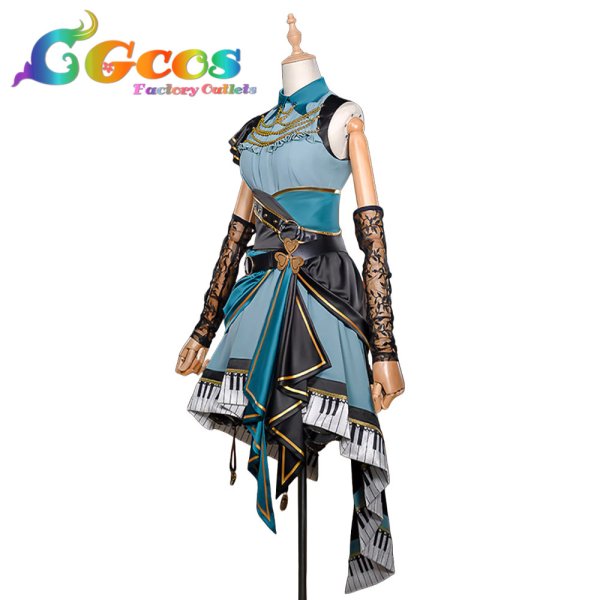 画像2: プロジェクトセカイ カラフルステージ！ feat. 初音ミク　日野森雫　ファシネイティング・アイドル　おまんじゅうでリラックス♪　コスプレ衣装 (2)