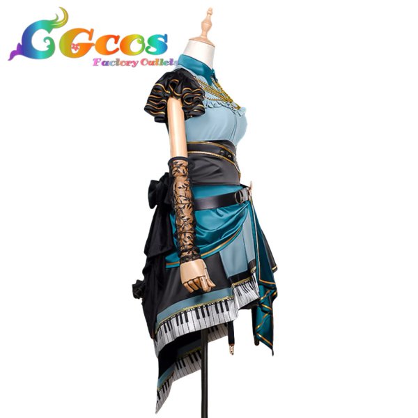 画像3: プロジェクトセカイ カラフルステージ！ feat. 初音ミク　日野森雫　ファシネイティング・アイドル　おまんじゅうでリラックス♪　コスプレ衣装 (3)