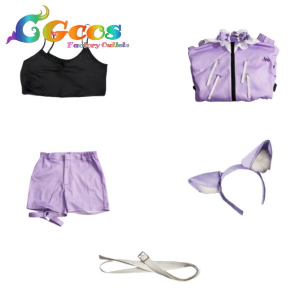 画像4: バーチャルYouTuber　VTuber　猫又おかゆ　メンバーシップ限定衣装　コスプレ衣装 (4)