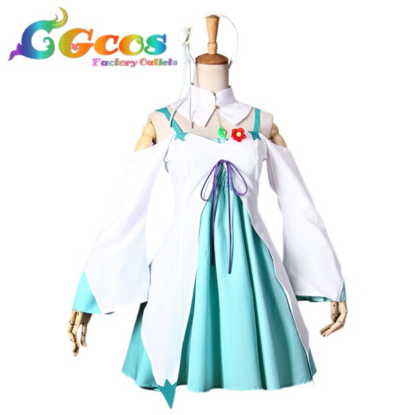 画像2: Re:ゼロから始める異世界生活 エミリア 日常服 コスプレ衣装 (2)