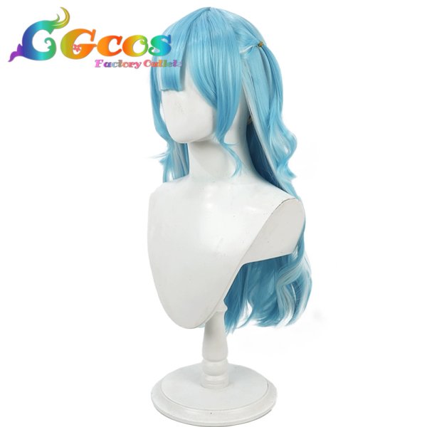 画像2: バーチャルYouTuber ウィッグ VTuber 白波らむね サブカルゲーマー コスプレ衣装 (2)