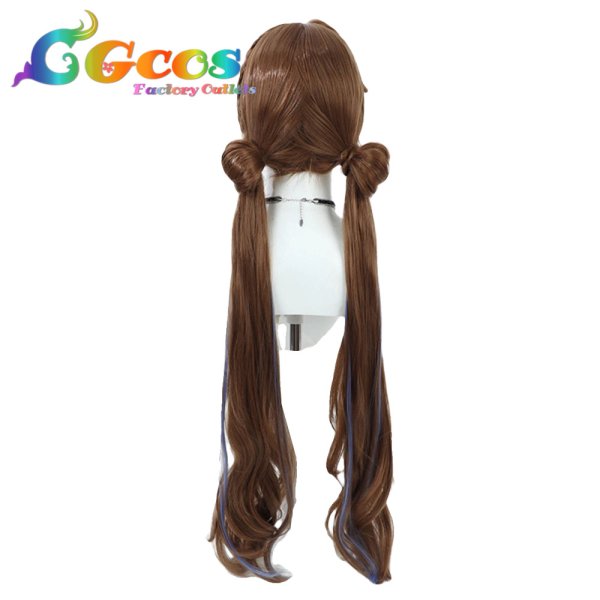 画像2: 崩壊3rd ウィッグ 李素裳 玉騎士・月痕 コスプレ衣装 (2)