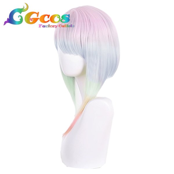 画像2: サイバーパンク エッジランナーズ ウィッグ ルーシー コスプレ衣装 (2)