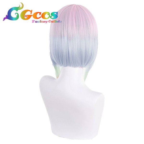 画像3: サイバーパンク エッジランナーズ ウィッグ ルーシー コスプレ衣装 (3)