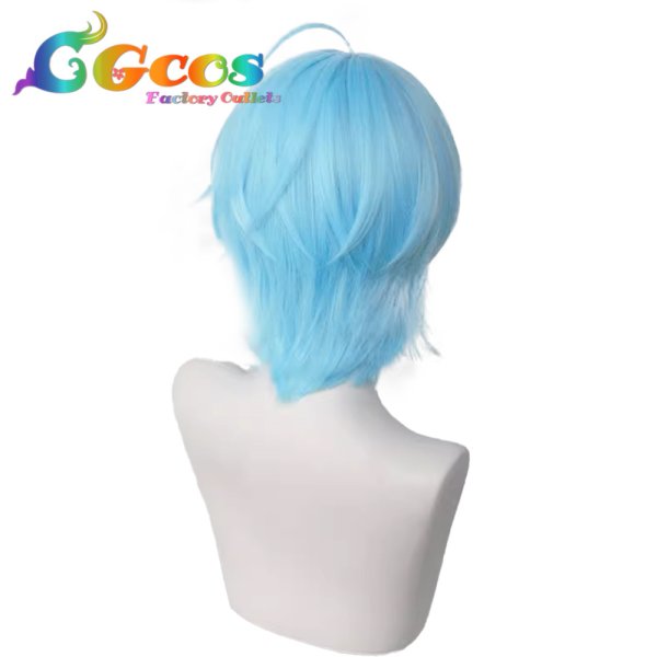 画像2: バーチャルYouTuber ウィッグ Vtuber 渚トラウト コスプレ衣装 (2)