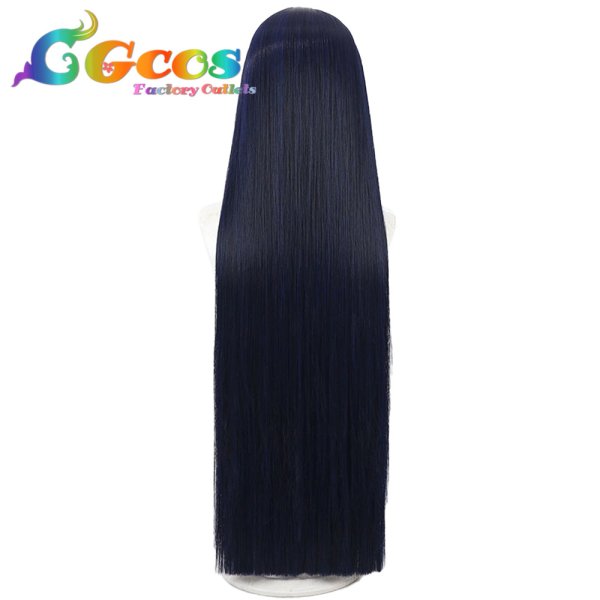 画像2: キルラキル　ウィッグ　鬼龍院皐月　ブルーブラック　コスプレ衣装 (2)