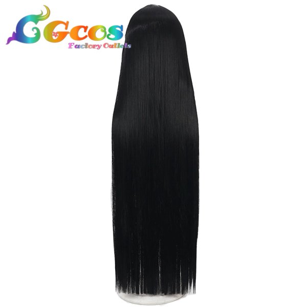 画像2: キルラキル ウィッグ 鬼龍院皐月 ブラック コスプレ衣装 (2)