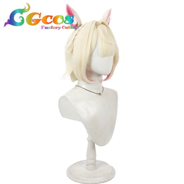 画像2: バーチャルYouTuber ウィッグ VTuber Mococo Abyssgard (モココ・アビスガード) カジュアル衣装 コスプレ衣装 (2)