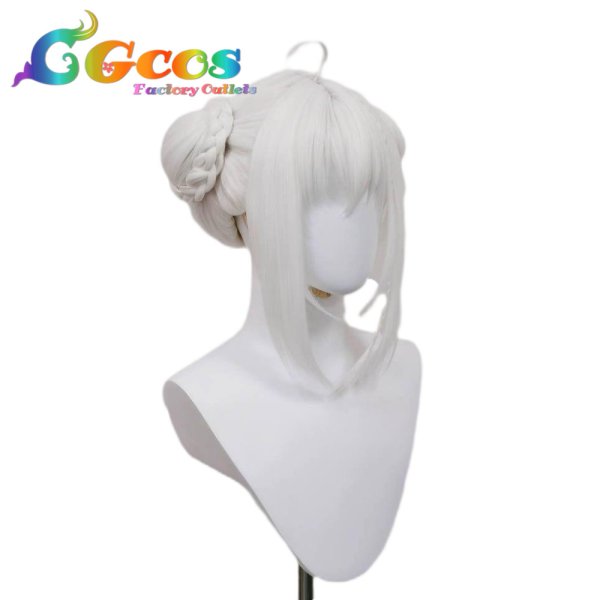 画像4: バーチャルYouTuber ウィッグ VTuber 白上フブキ キング衣装 コスプレ衣装 (4)