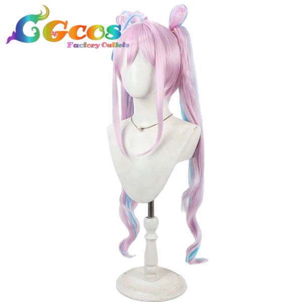 画像4: キミとアイドルプリキュア♪ ウィッグ 紫雨こころ キュアキュンキュン コスプレ衣装 (4)