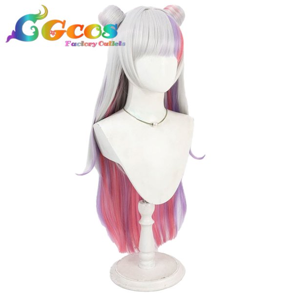 画像2: バーチャルYouTuber　ウィッグ　Vtuber　紫咲シオン　 メイド風衣装　コスプレ衣装 (2)