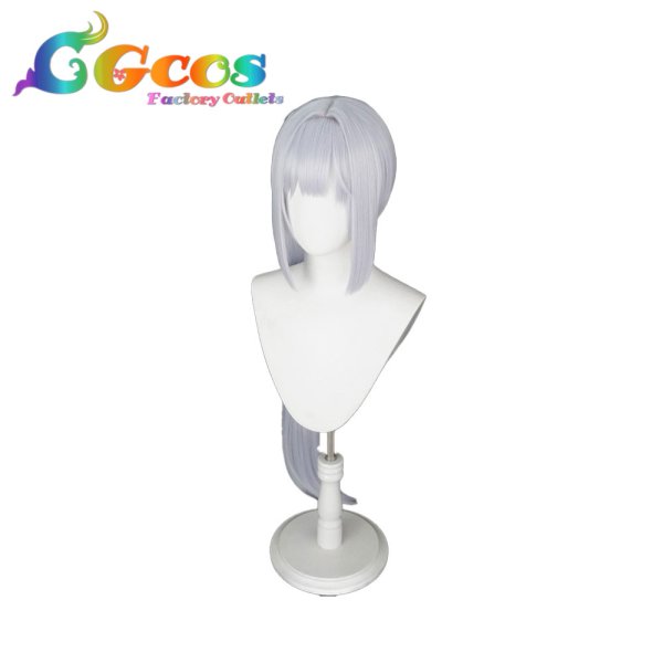 画像3: ブルーアーカイブ　ウィッグ　月雪ミヤコ　コスプレ衣装 (3)