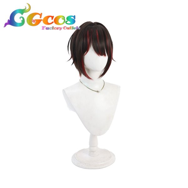 画像2: バーチャルYouTuber　ウィッグ　Vtuber　ましろ爻　グランジパンク風　コスプレ衣装 (2)