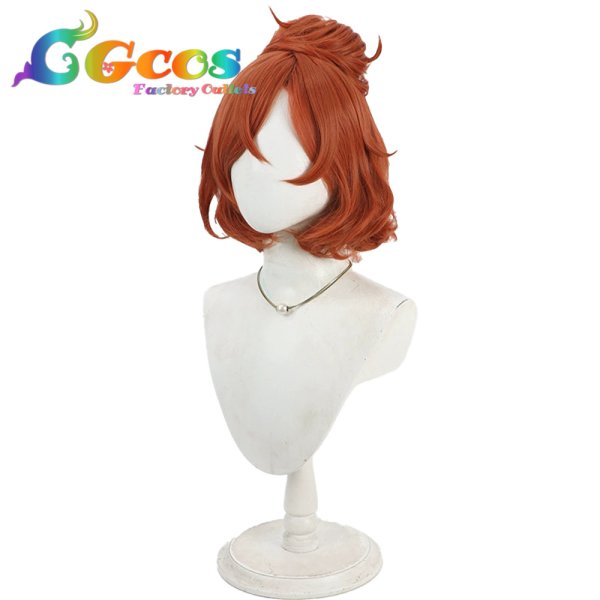 画像3: Go!プリンセスプリキュア　ウィッグ　春野はるか(キュアフローラ)　制服　コスプレ衣装 (3)