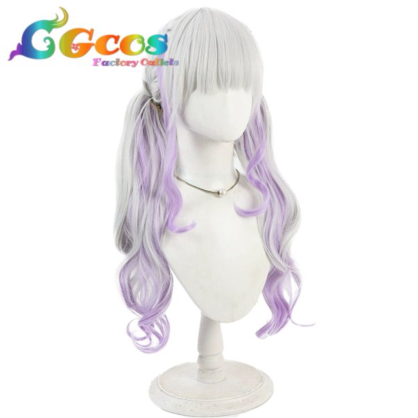 画像2: バーチャルYouTuber　ウィッグ　VTuber　紫咲シオン　部屋着　コスプレ衣装 (2)