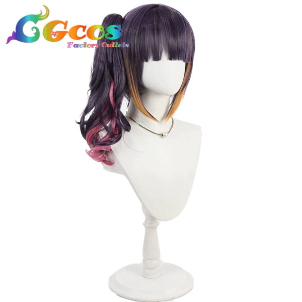 画像2: バーチャルYouTuber　ウィッグ　VTuber　一伊那尓栖（Ninomae Ina'nis）　厨二制服衣装　コスプレ衣装 (2)