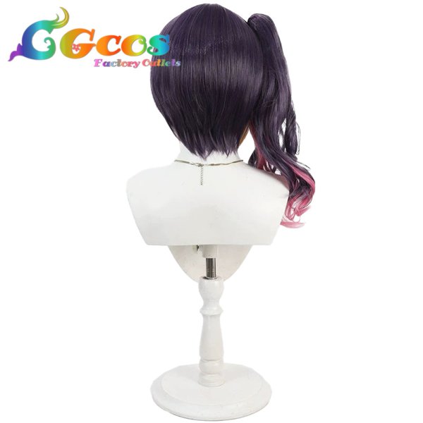 画像3: バーチャルYouTuber　ウィッグ　VTuber　一伊那尓栖（Ninomae Ina'nis）　厨二制服衣装　コスプレ衣装 (3)